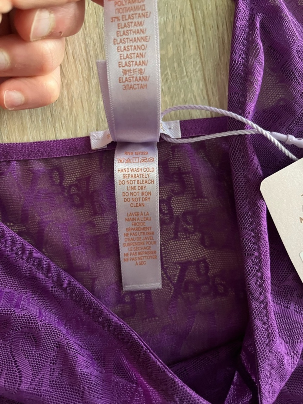 NWT Savage X Fenty Women’s Signature Script Slip Deep Purple - Size 1X - Picture 6 of 7